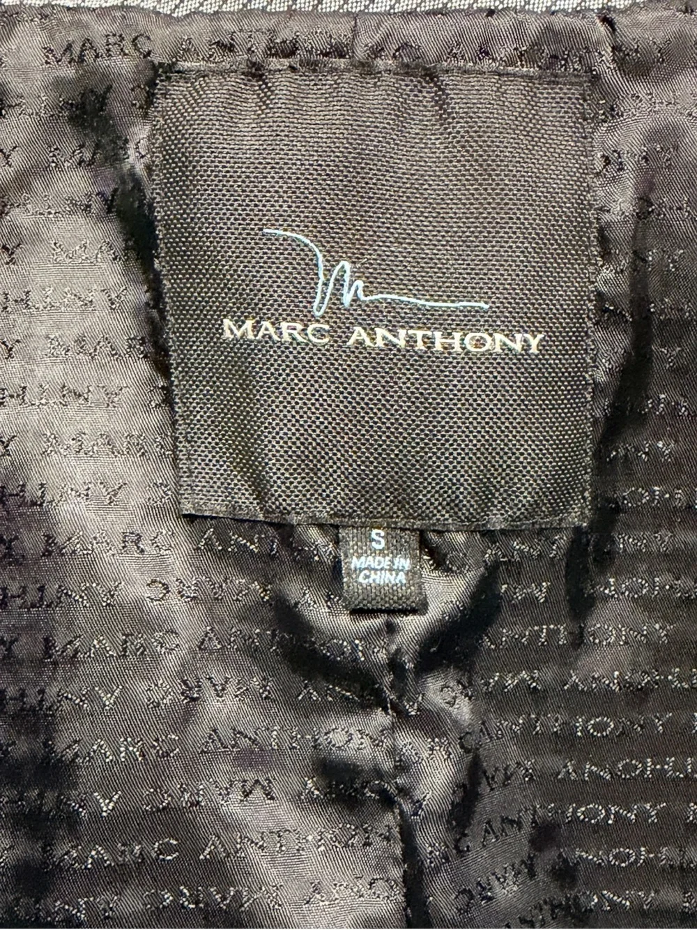 Marc Anthony Men’s Gray Pinstripe Button Front Vest Size Small